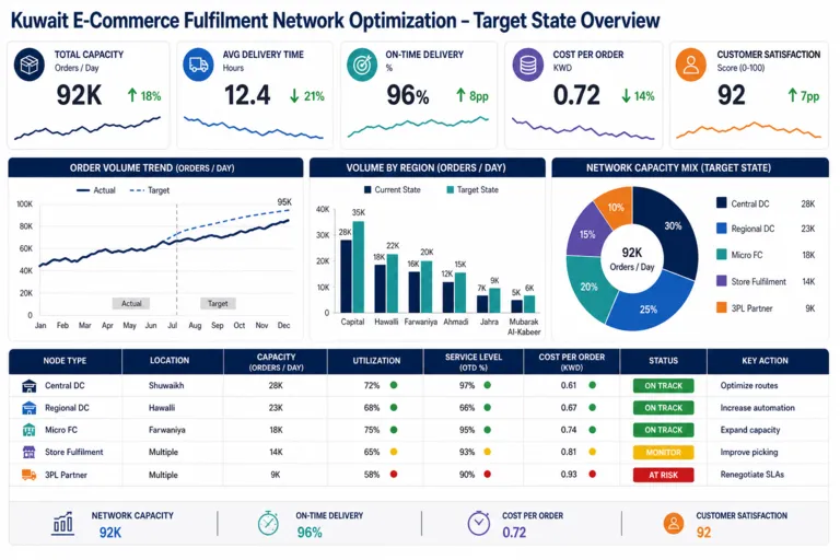 Dashboard — E-Commerce Fulfilment Network Strategy for Kuwait
